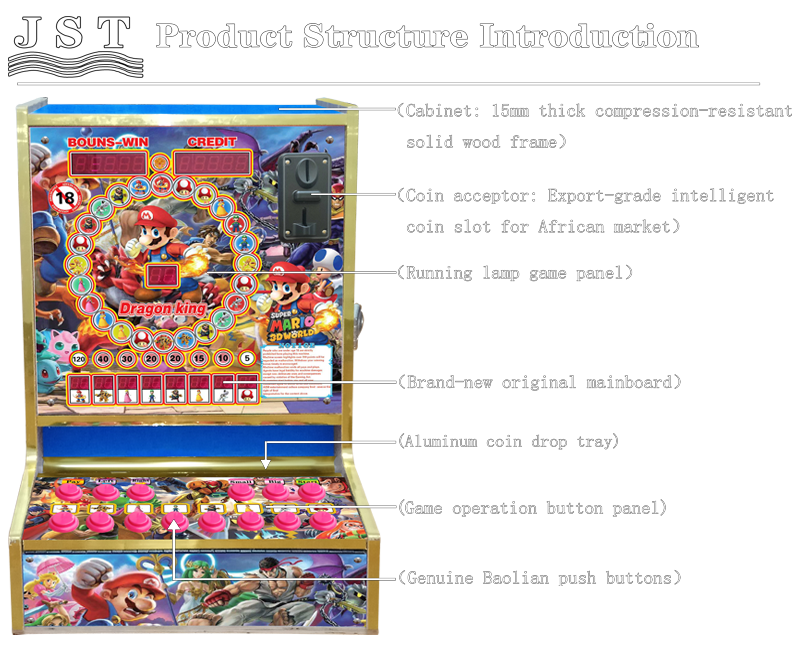 Mario fruit entertainment cabinet structure diagram, solid wood cabinet internal parts introduction