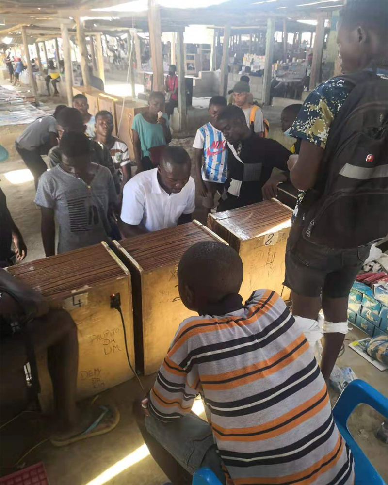 On-site usage of bar leisure cabinets in African local shops