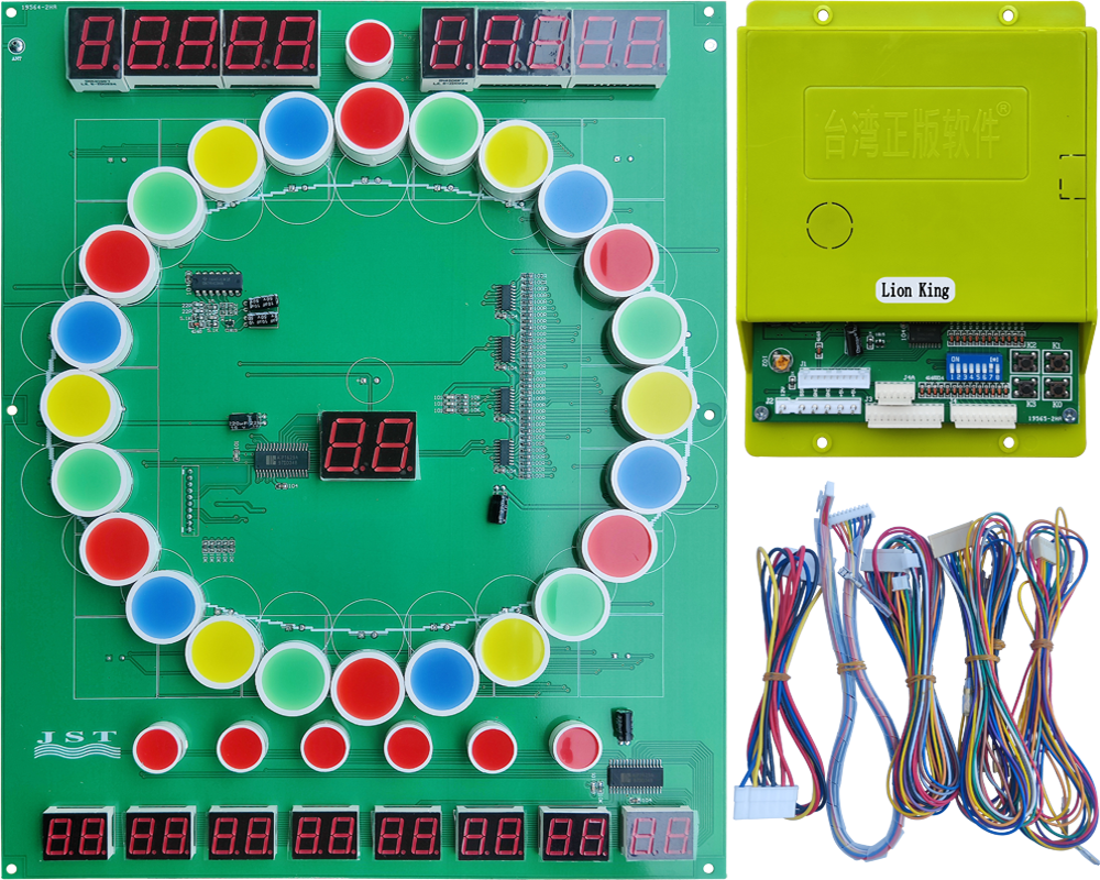 Lion King slot machine lamp panel and original Taiwan mainboard with wiring harness, English version game accessories real shot