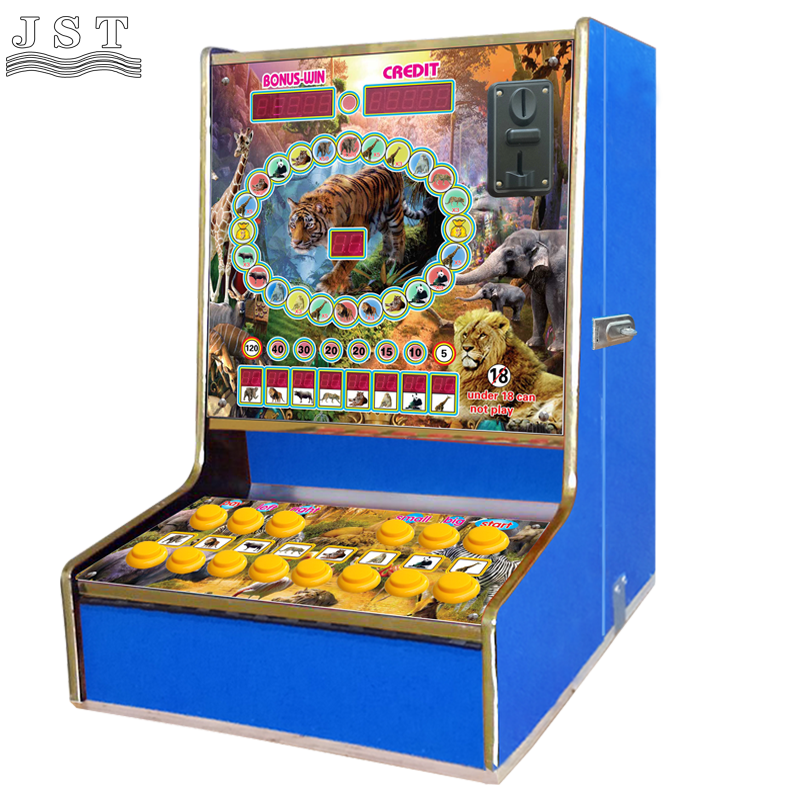Animal Oval Blue Coin Operated Game Machine Left Side View