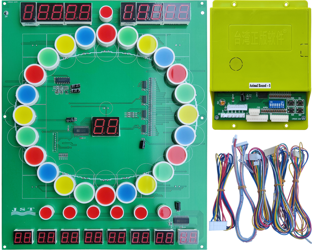 Animal Round coin operated game machine mainboard and wiring harness, spare parts for African game cabinet