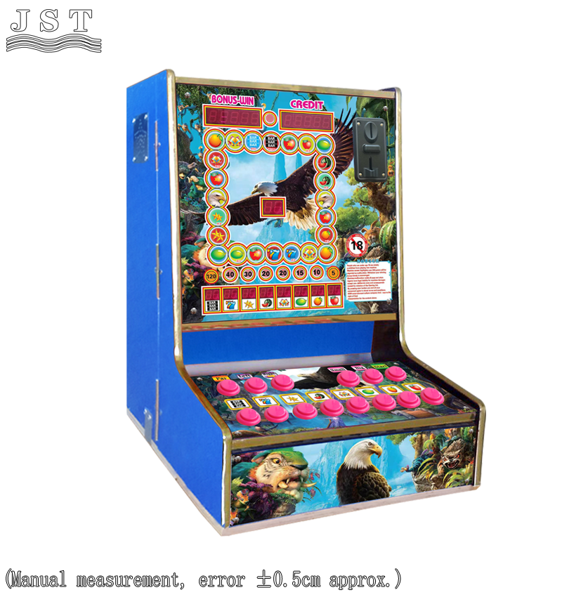 Eagle Square coin operated game machine dimension drawing, desktop jackpot machine for Africa
