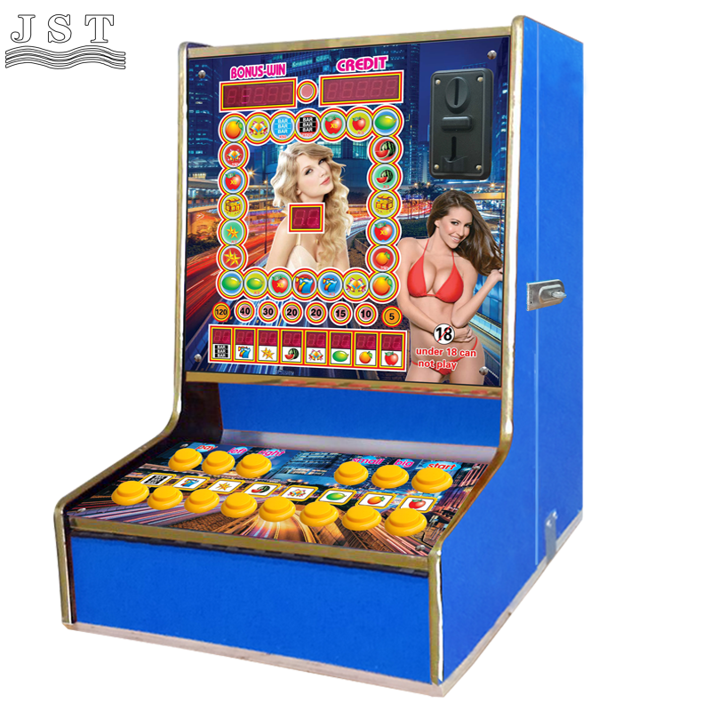 Coin Operated Fruit Game Machine Square Cabinet Left Side View, Arcade Slot Cabinet