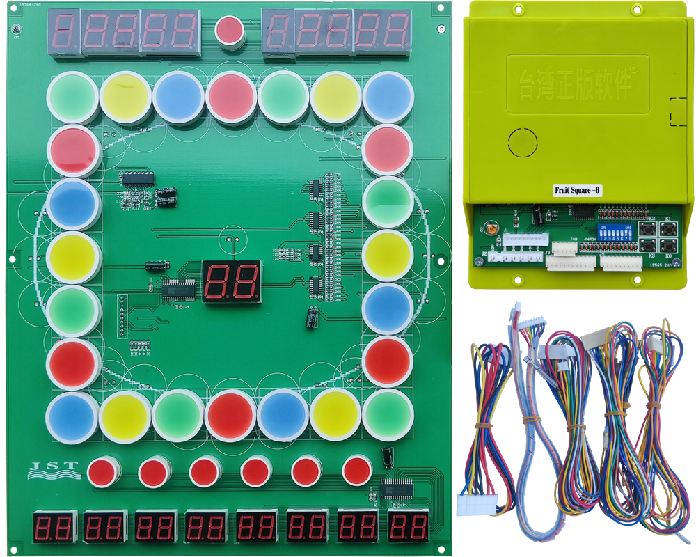 Coin Operated Fruit Game Machine Mainboard & Wiring Harness, Arcade Game Core Circuit Board