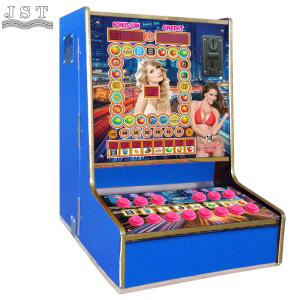 Blue Square Fruit Slot Machine Right Side View