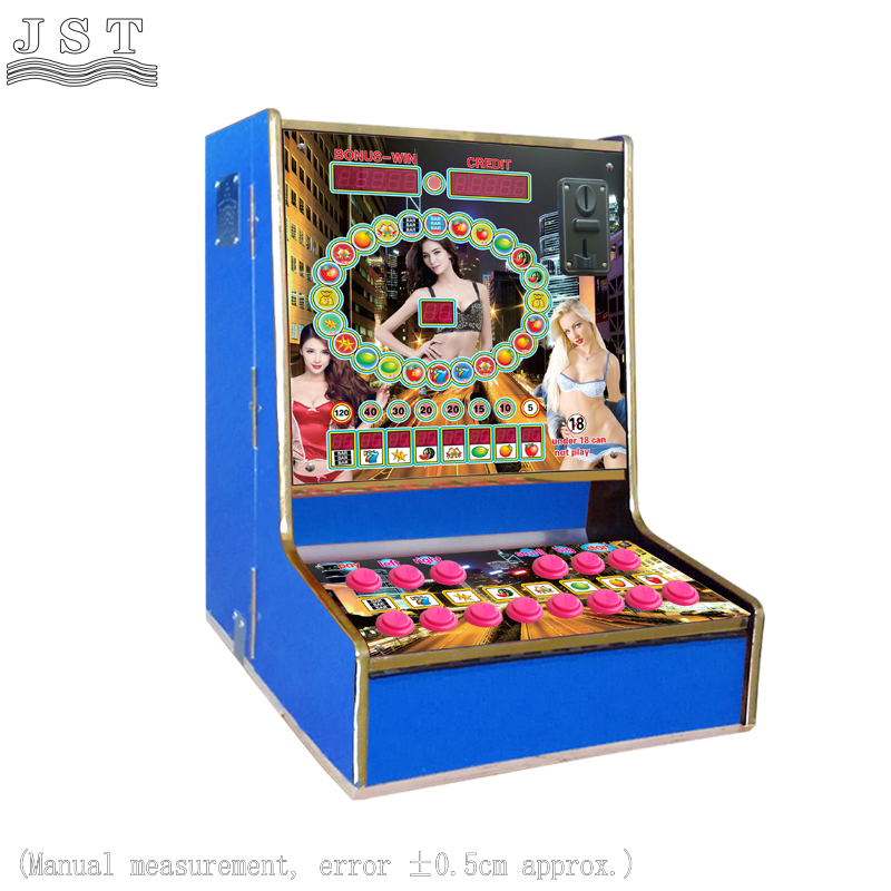 Oval Fruit Game Machine Size Diagram, Coin Operated Bar Amusement Slot Machine Dimension View