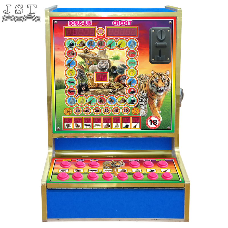 Blue Animal Square coin operated game machine front view, jackpot game machine for Ghana bars