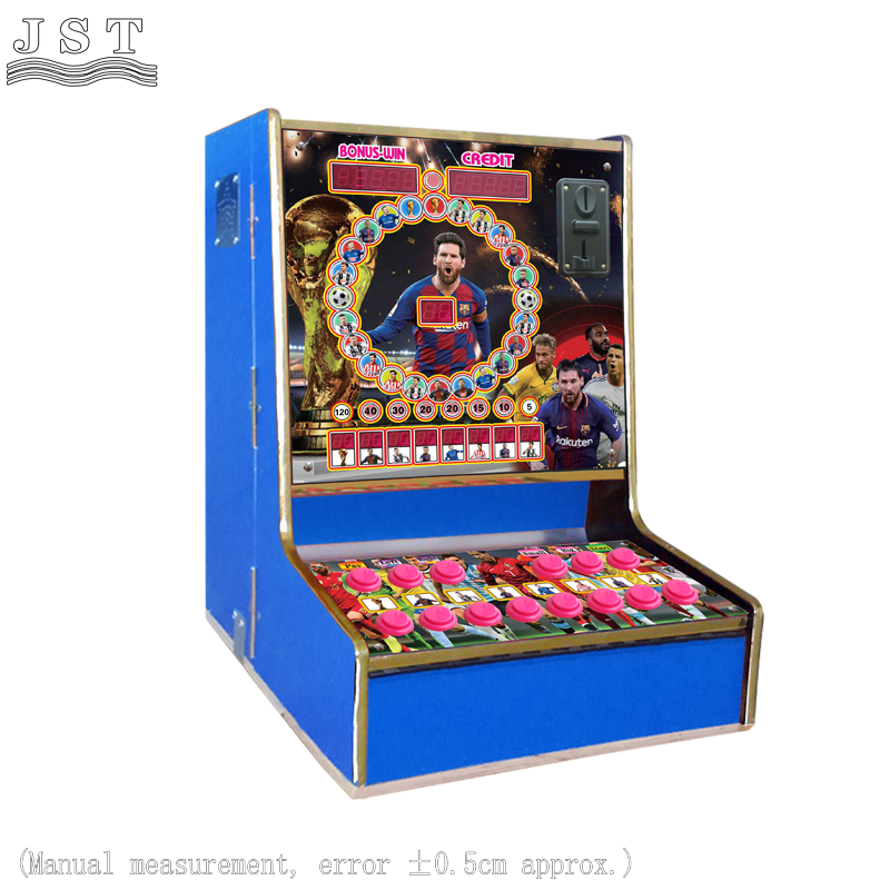 World Cup Round coin operated game machine dimension size drawing, wooden game cabinet for bar and street shop operators in Ghana and Zambia
