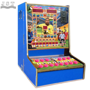World Cup Square-1 coin operated game machine, blue cabinet right side view, popular for wholesalers in Zambia and Angola